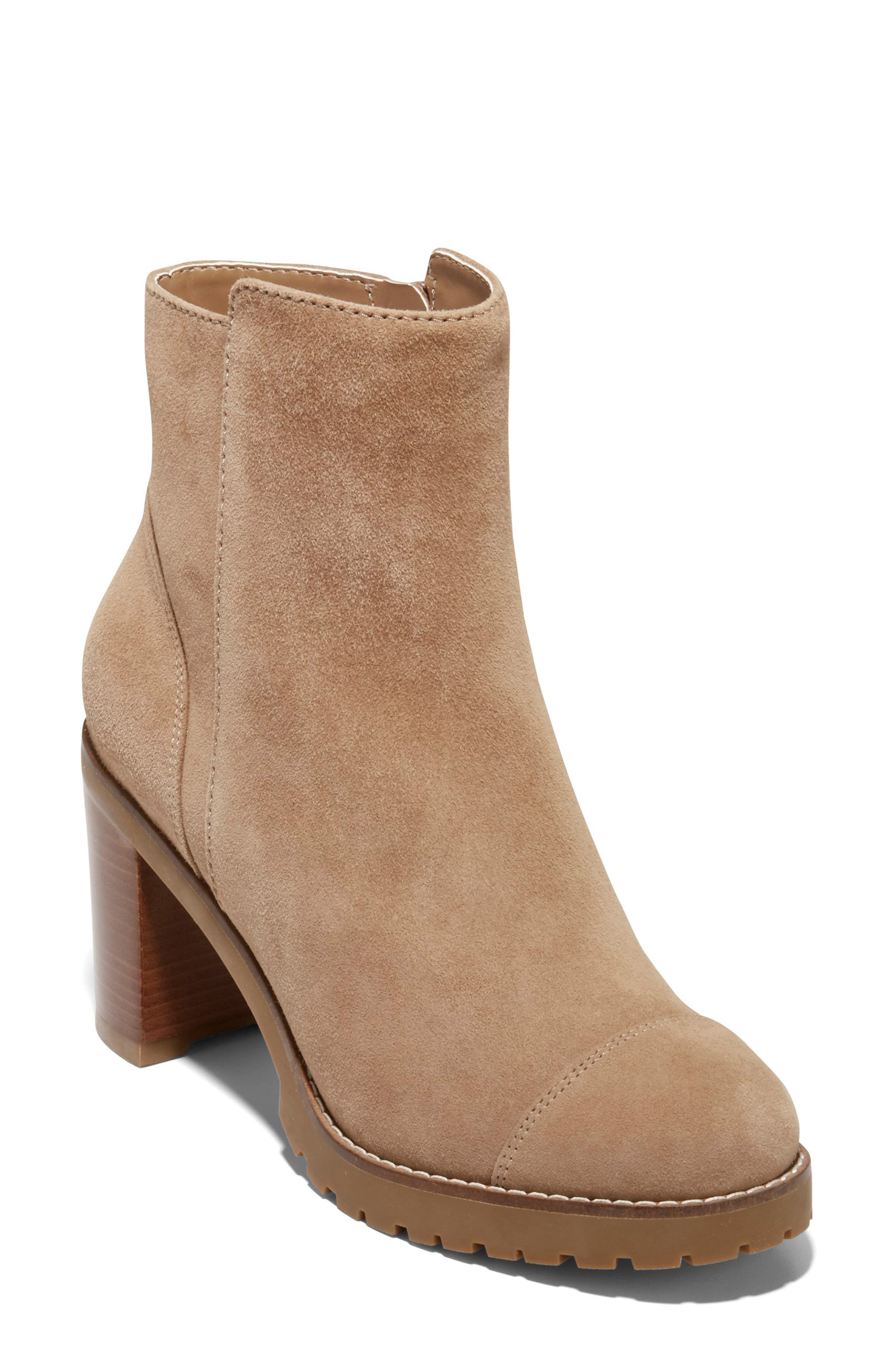 Foster Lug Sole Bootie, Main, color, LIGHT BROWN