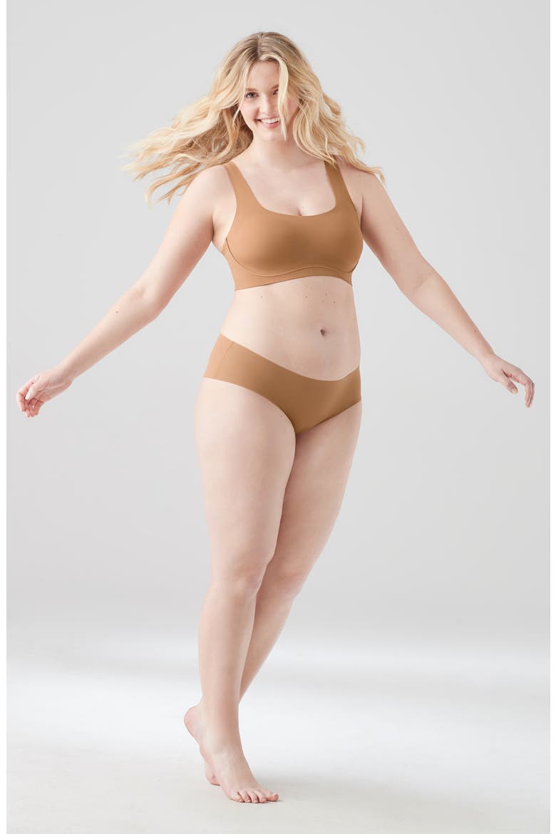 True Body Lift Scoop Soft Form Band Bra, Alternate, color, BRONZED