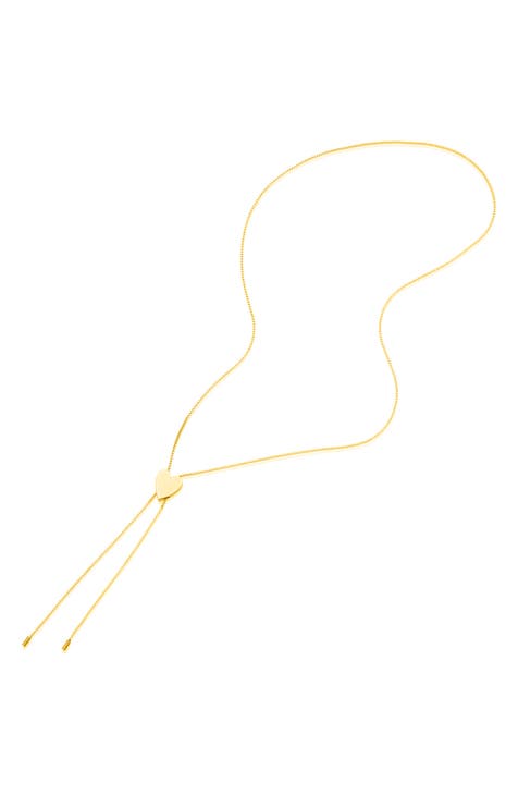 Gold Vermeil Heart Bolo Necklace