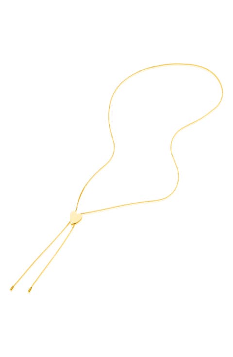 Gold Vermeil Heart Bolo Necklace