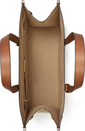Tory Burch T Monogram Contrast Embossed Leather Tote | Nordstrom