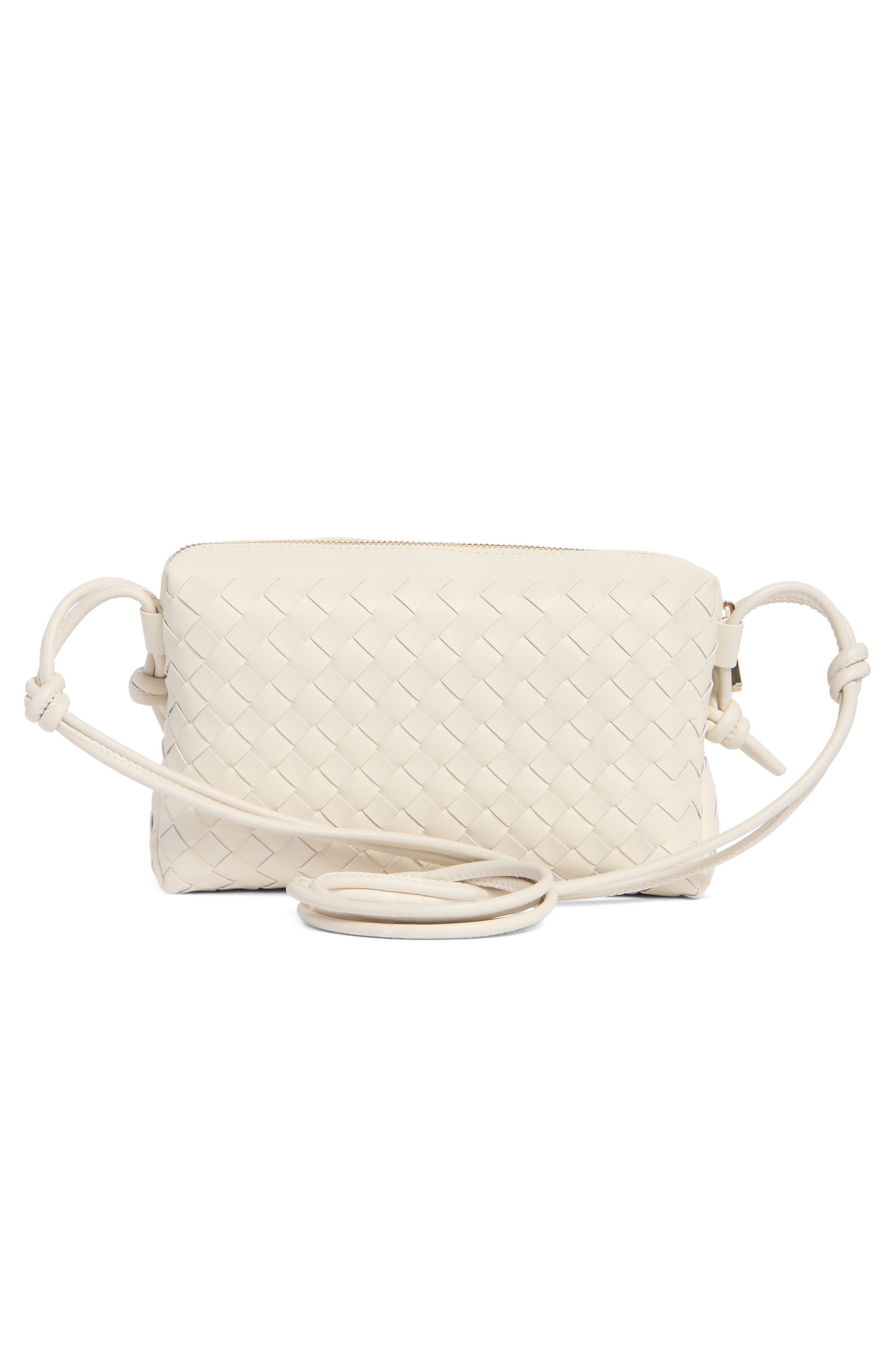 Sam Edelman Margo Small Woven Crossbody Bag, Alternate, color, Ivory