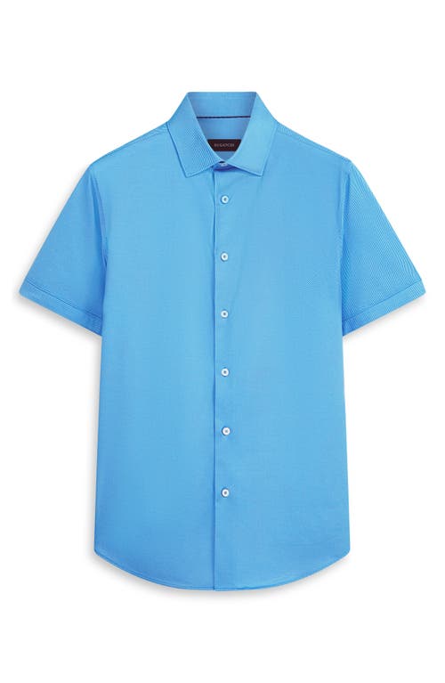 Bugatchi Miles Ooohcotton® Stripe Short Sleeve Button-up Shirt