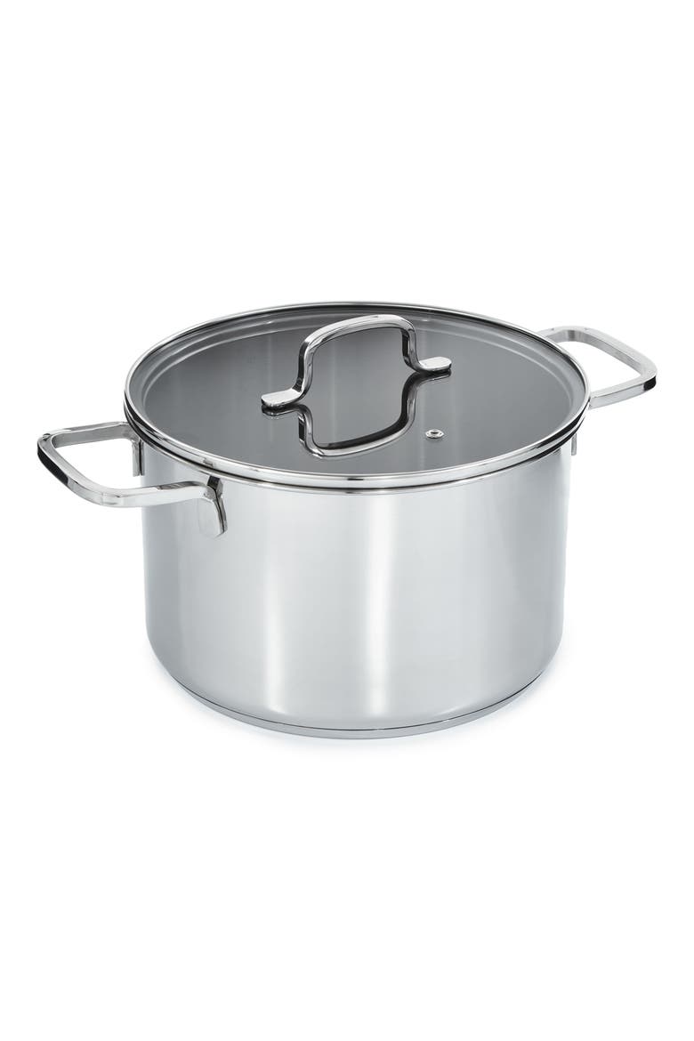 Dina 10-Inch Helix 7-Quart Stockpot, Main, color, SILVER
