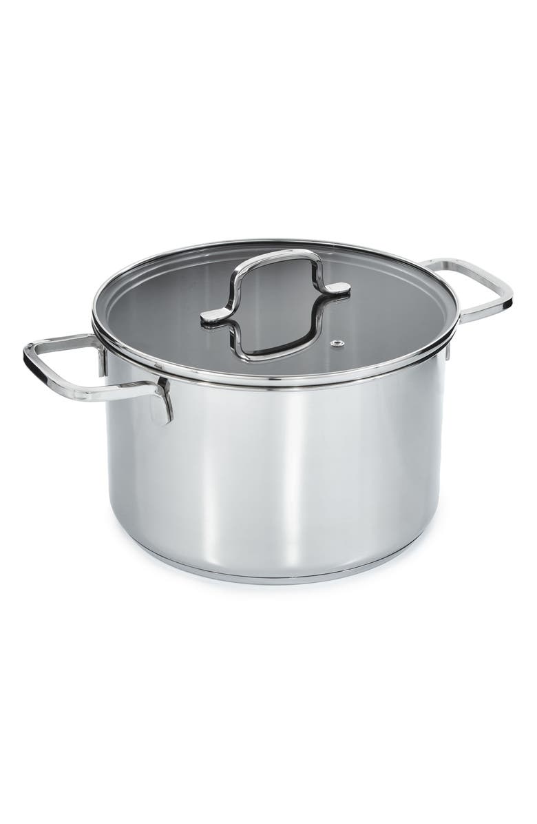 BergHOFF Dina 10-Inch Helix 7-Quart Stockpot, Main, color, Silver