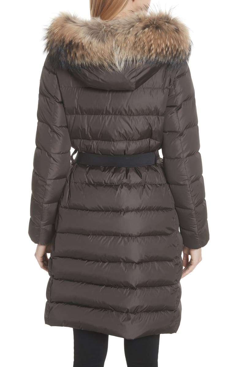 Moncler 'Khloe' Water Resistant Nylon Down Puffer Parka with Removable Genuine Fox Fur Trim, Alternate, color,