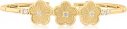 CZ by Kenneth Jay Lane Cubic Zirconia Clover Flex Cuff Bracelet