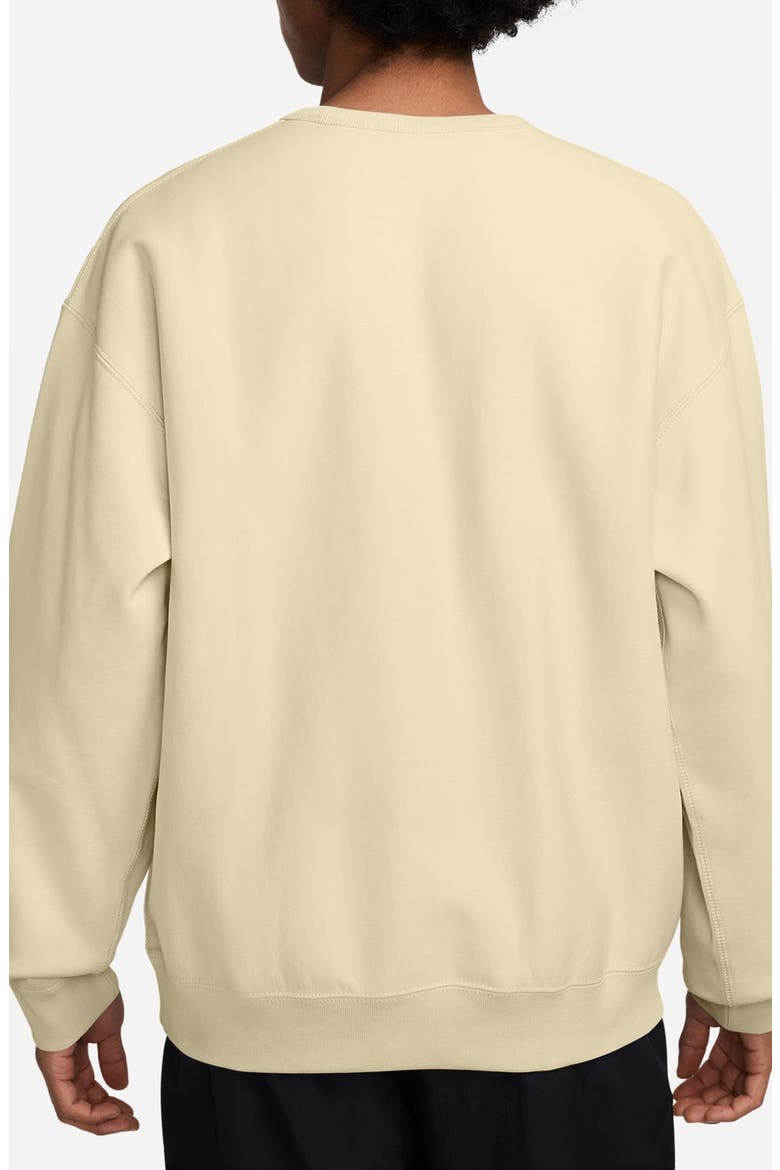 Fleece Crewneck Sweatshirt, Alternate, color, COCONUT MILK/ WHITE