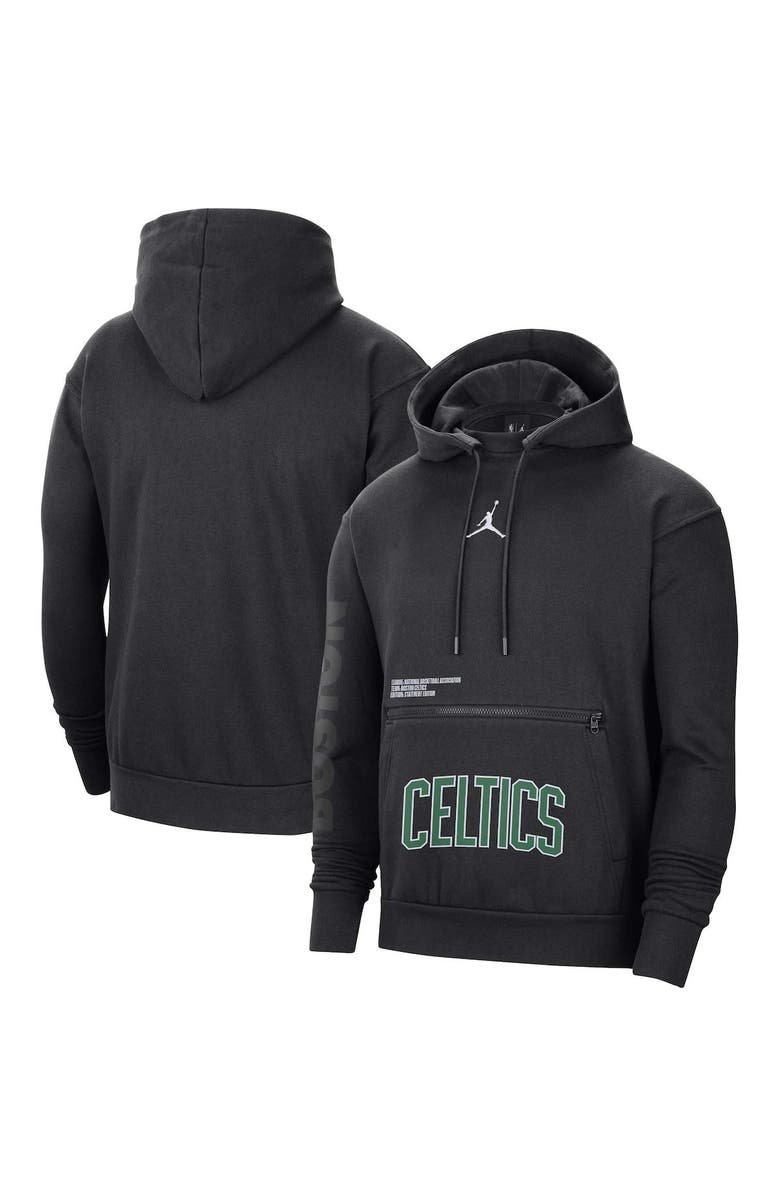 Jordan Brand Men's Jordan Brand Black Boston Celtics Courtside Statement Edition Pullover Hoodie, Main, color,