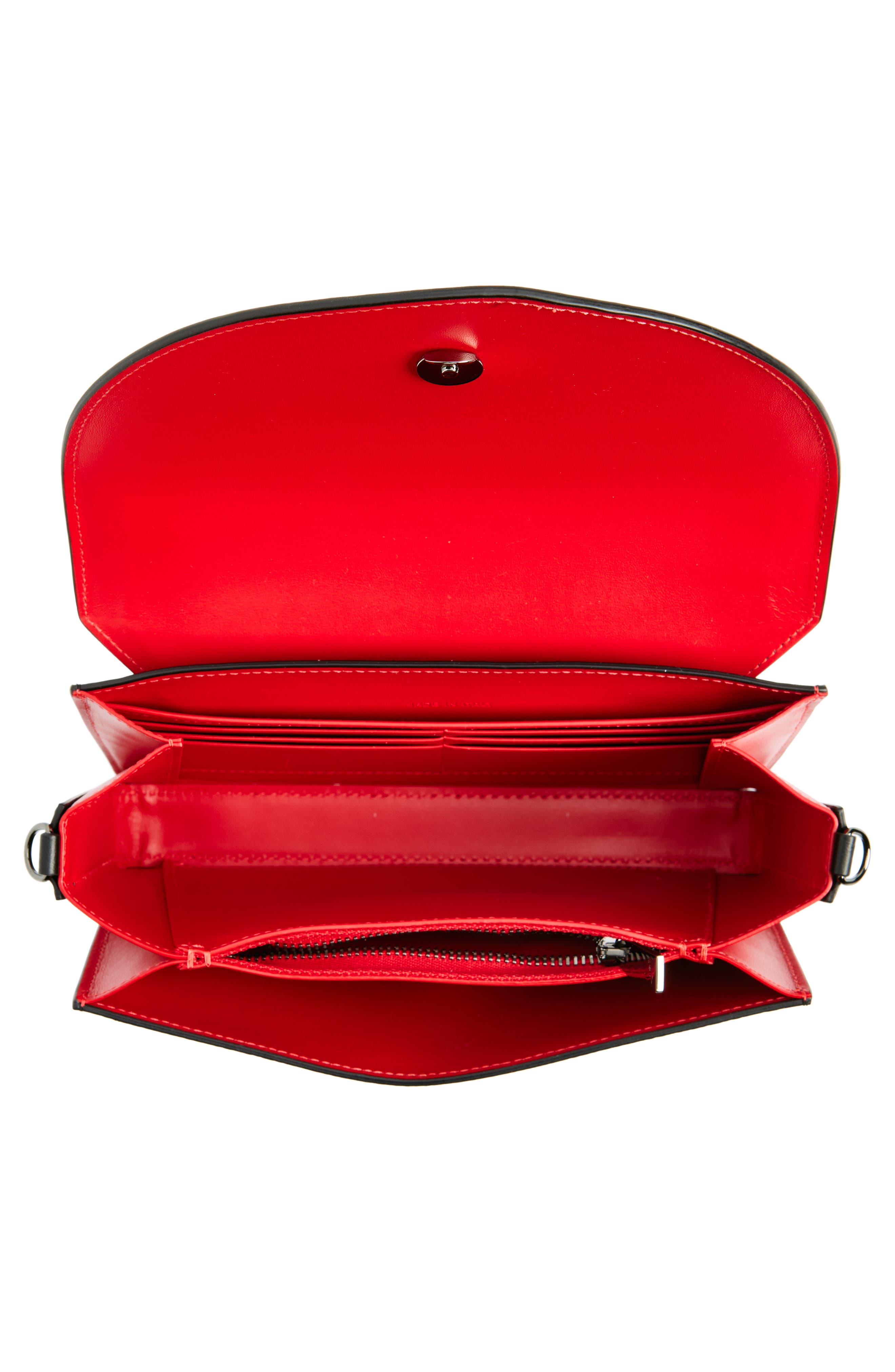 Christian Louboutin Funky Empire Leather Wallet on a Strap, Alternate, color, 