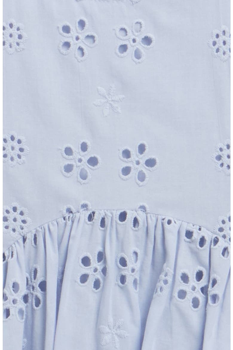 Rose Cotton Broderie Anglaise Dress with Bloomers, Alternate, color, PERIWINKLE