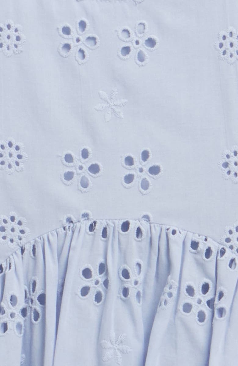 Rylee + Cru Rose Cotton Broderie Anglaise Dress with Bloomers, Alternate, color, Periwinkle