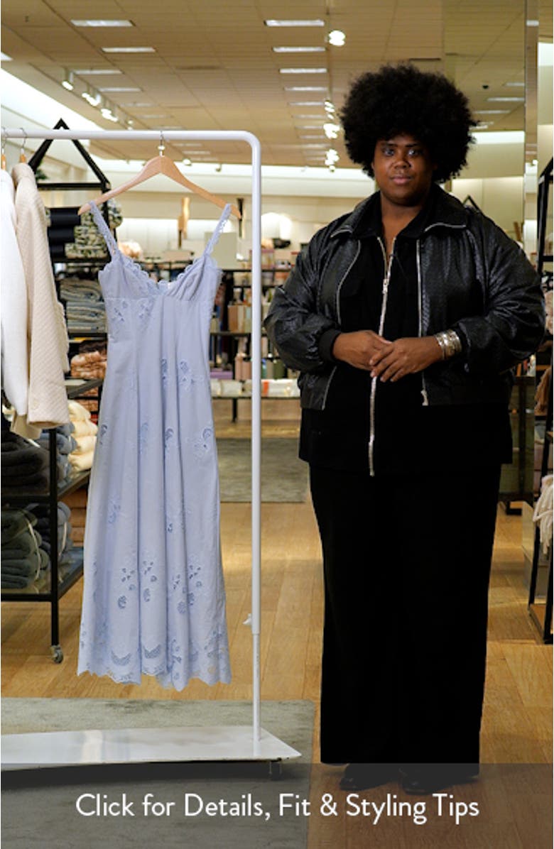Tatiana Bluebell Broderie Midi Dress, sales video thumbnail