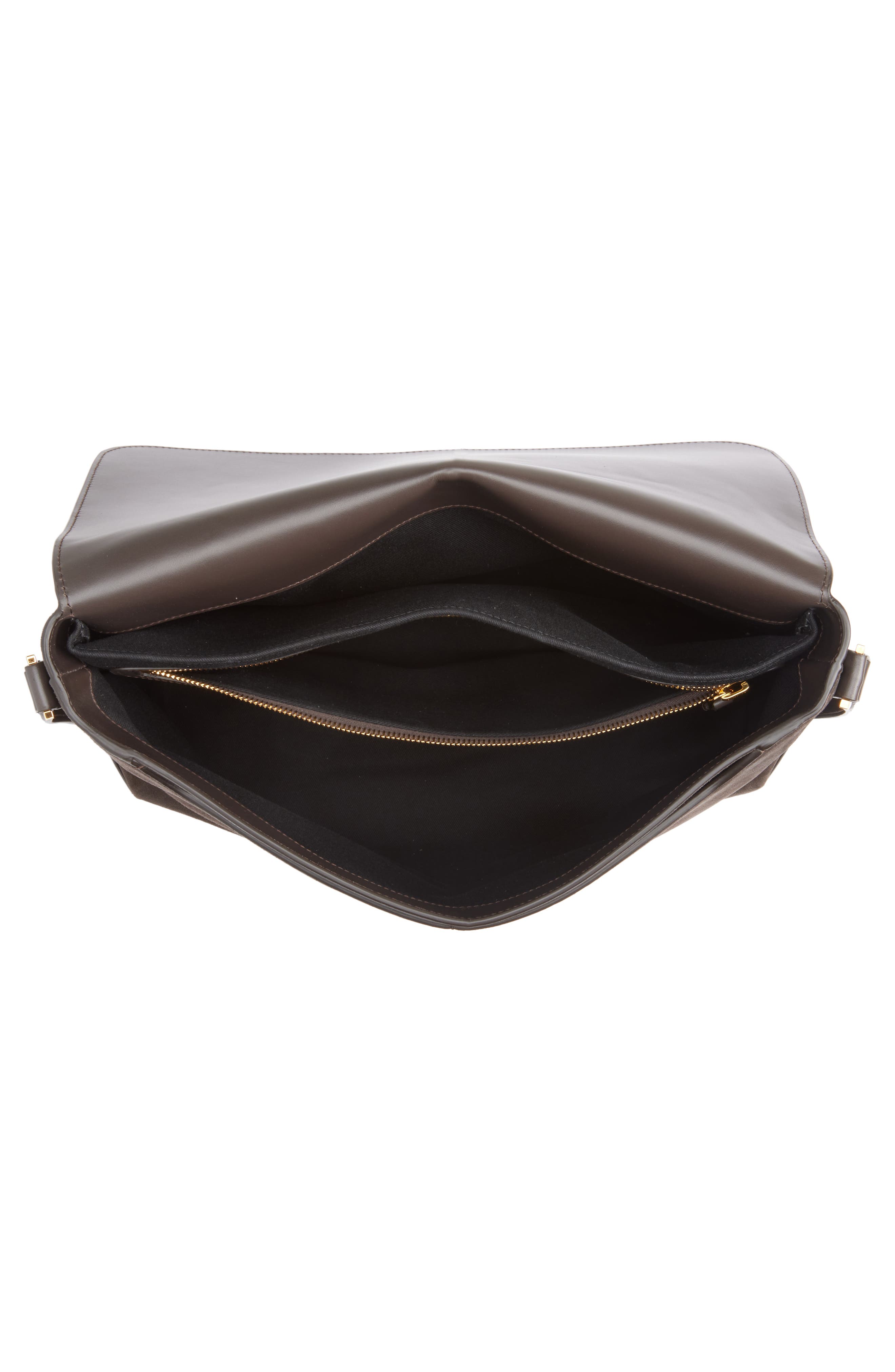 TOM FORD Suede Messenger Bag, Alternate, color, 