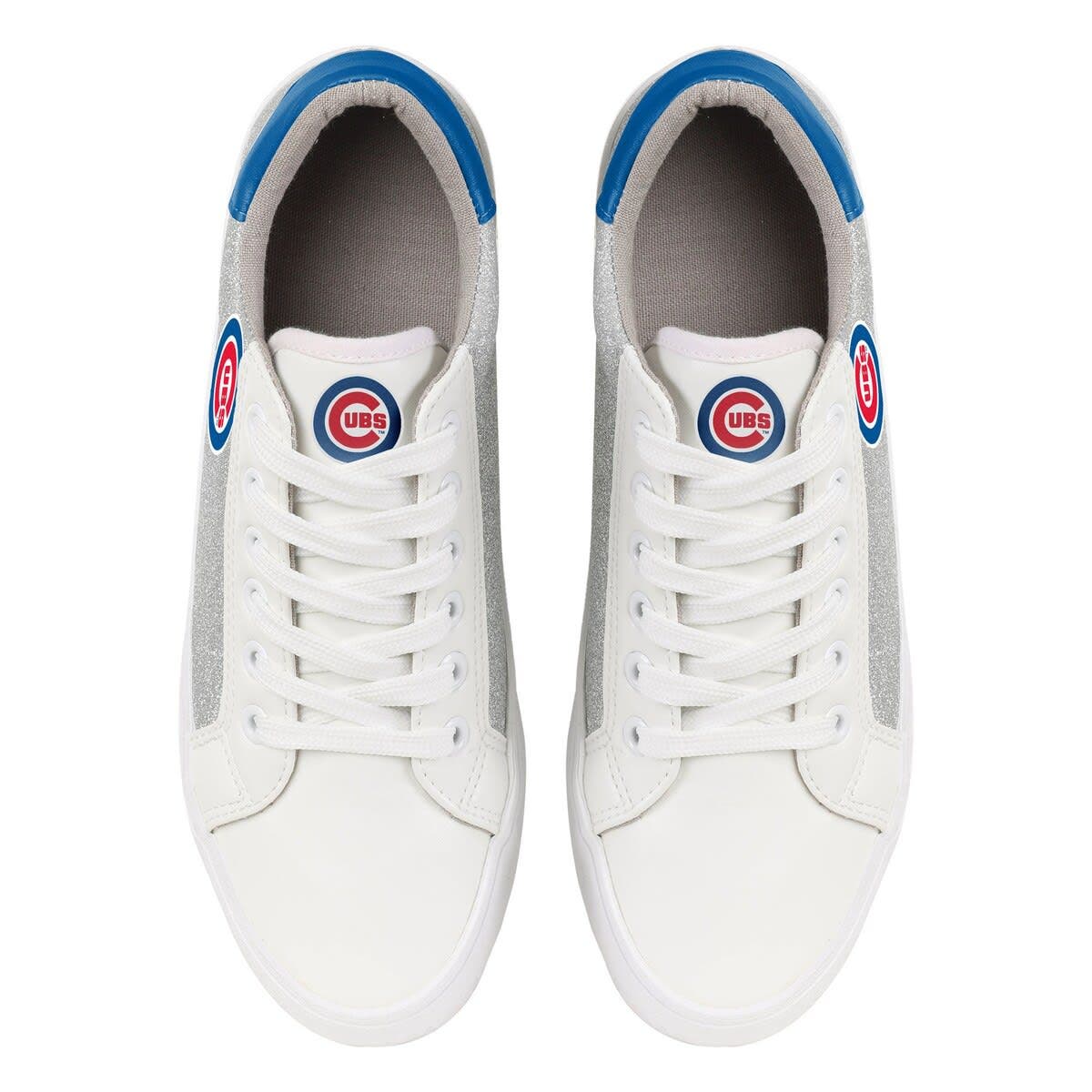 FOCO Women's FOCO Chicago Cubs Glitter Sneakers, Alternate, color, 
