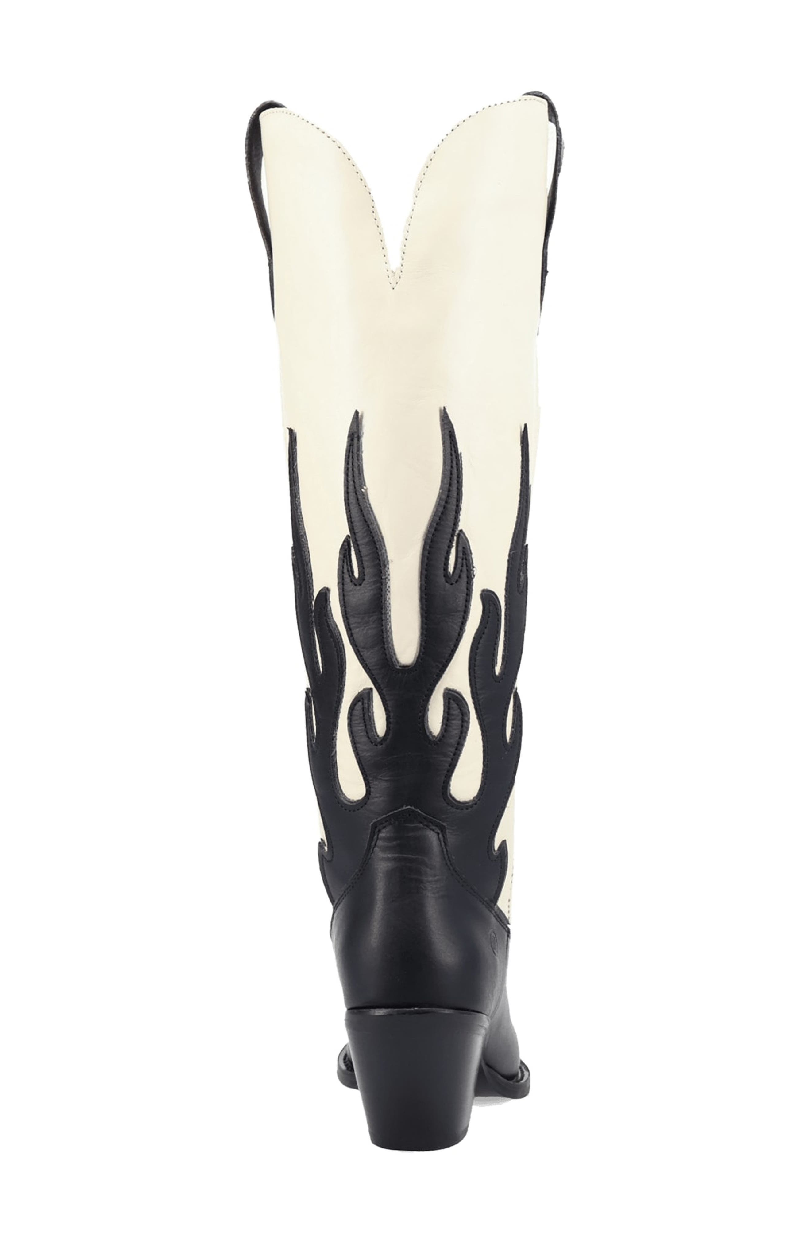 Dingo Burnin' Love Knee High Western Boot, Alternate, color, Black