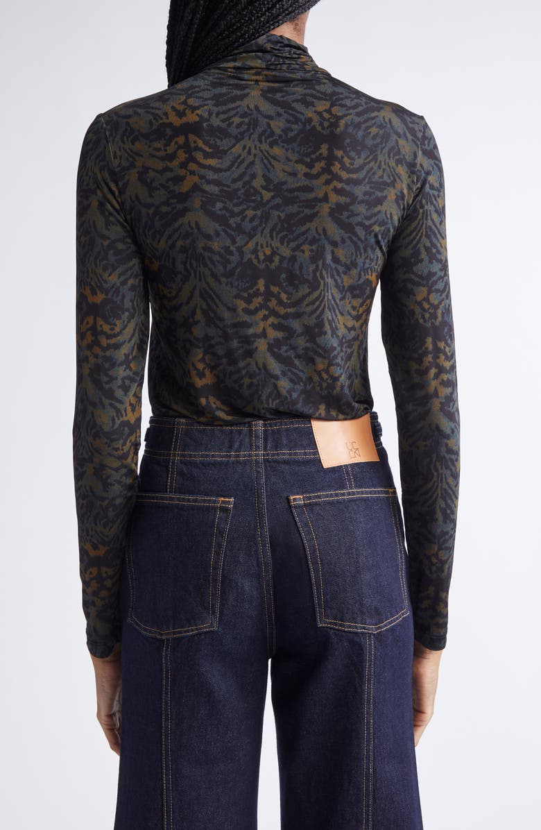 Ulla Johnson Aurelia Funnel Neck Jersey Top, Alternate, color, Desert Jasper