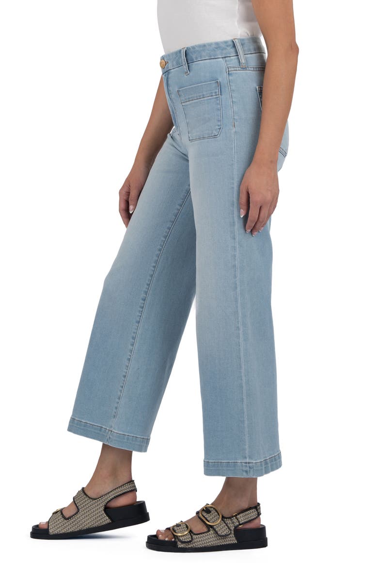 Meg Patch Pocket High Waist Wide Leg Jeans, Alternate, color, FORTITUDE