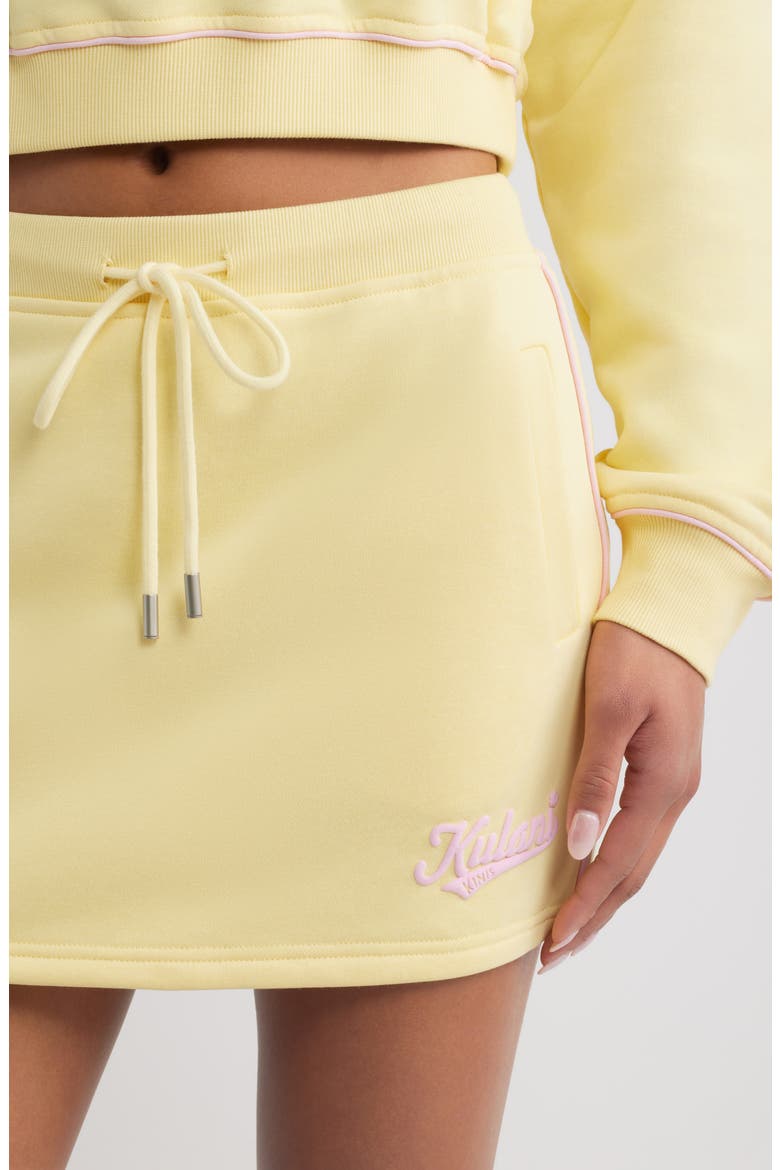 Terry Track Miniskirt, Alternate, color, CUSTARD CLOUD