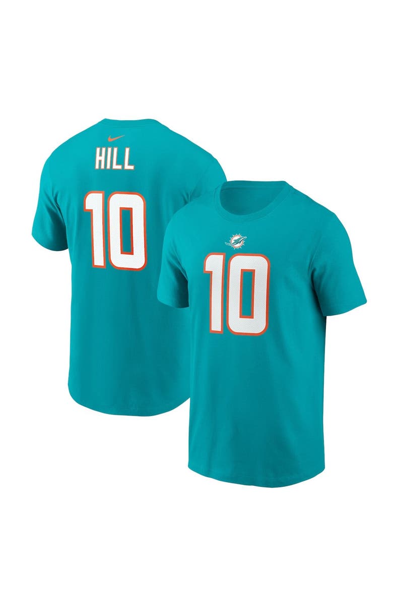 Nike Men's Nike Tyreek Hill Aqua Miami Dolphins Player Name & Number T-Shirt, Main, color, Aqua
