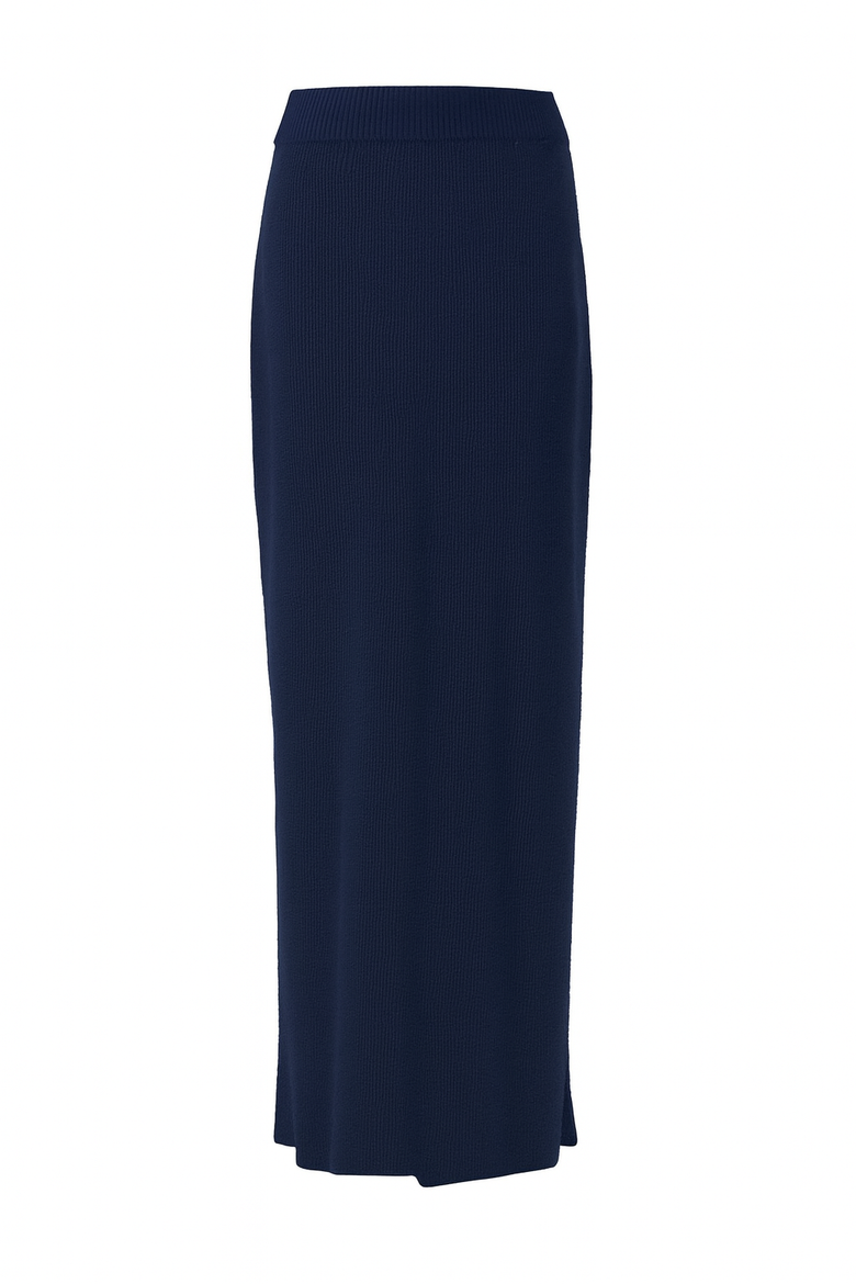 Cherry Knit Skirt Fluffy Skirt, Main, color, Navy