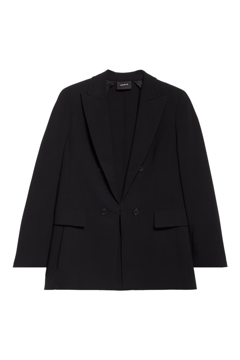 Lucia Double Breasted Wool Blend Blazer, Alternate, color, 009 BLACK