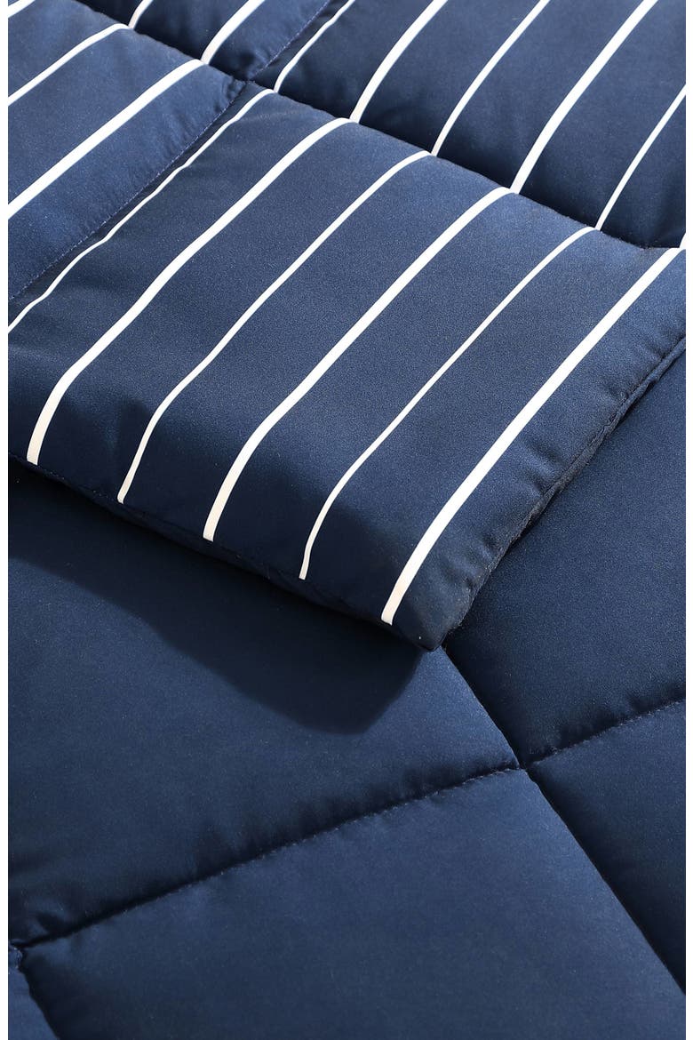 Longdale Stripe Comforter & Sham Set, Alternate, color, NAVY BLUE