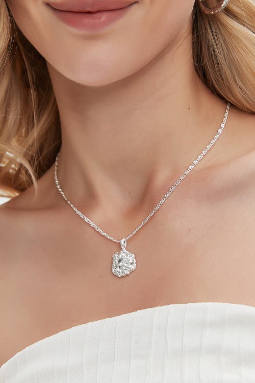 Classicharms Shayla Molten Cubic Zirconia Pendant Necklace In White