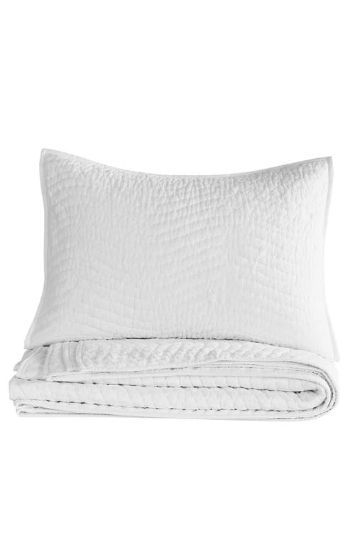 MELANGE HOME MELANGE HOME VOILE SOLID COTTON QUILT & SHAM SET