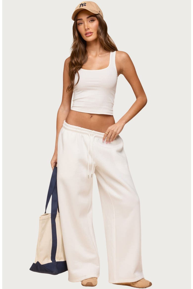 Linda Rib Scoop Neck Tank, Alternate, color, WHITE