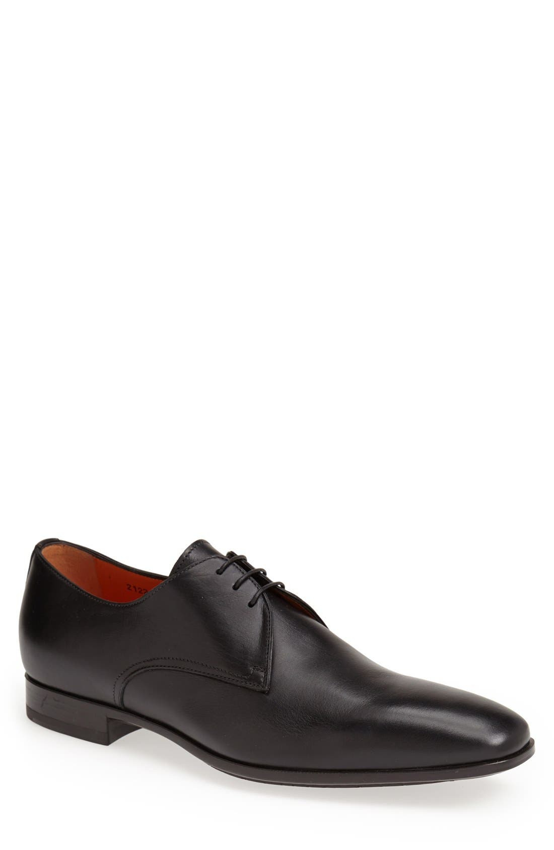 Santoni 'Walden' Plain Toe Derby, Main, color, 
