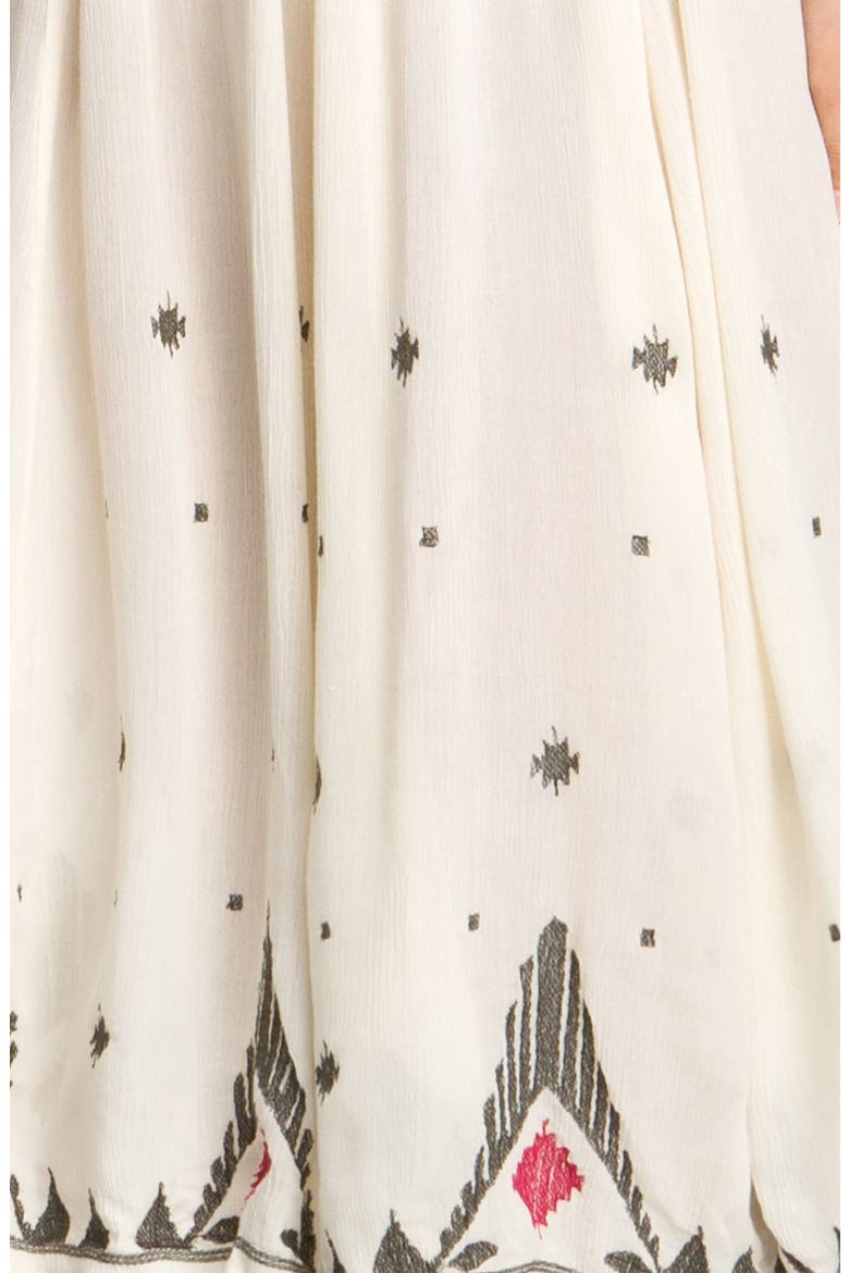 'Splendor' Embroidered Peasant Dress, Alternate, color, IVORY