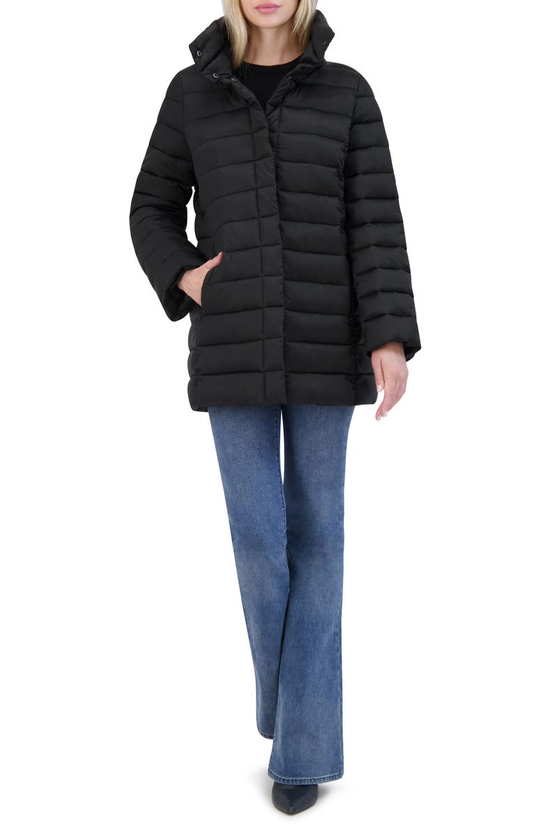 Tahari Melody Quilted Puffer Coat, Alternate, color,