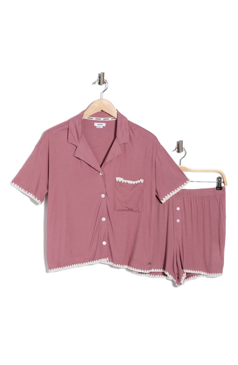JASON WU Rib Whipstitch Pajamas, Main, color, Purple