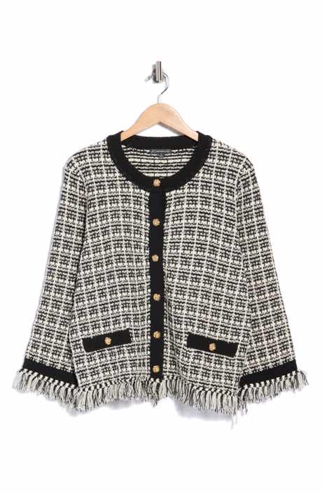Tweed Fringe Cardigan