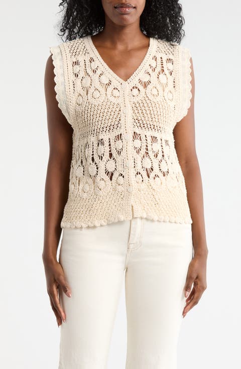 Crochet Button Tank