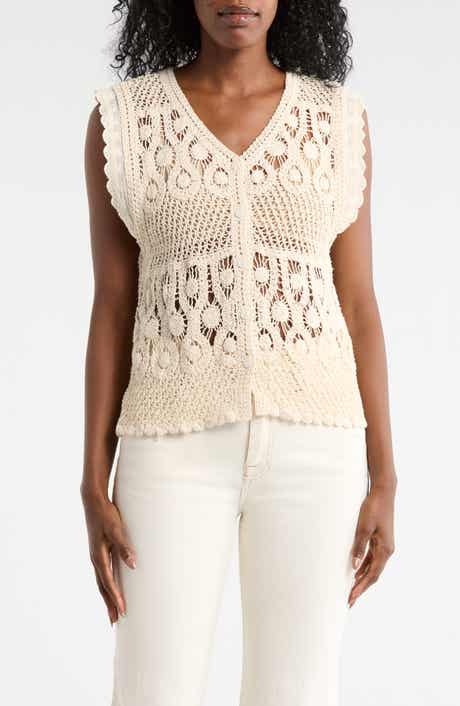 Forgotten Grace Crochet Button Tank