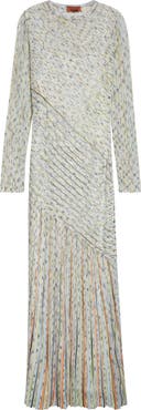 Missoni Draped Effect Rib Long Sleeve Maxi Dress