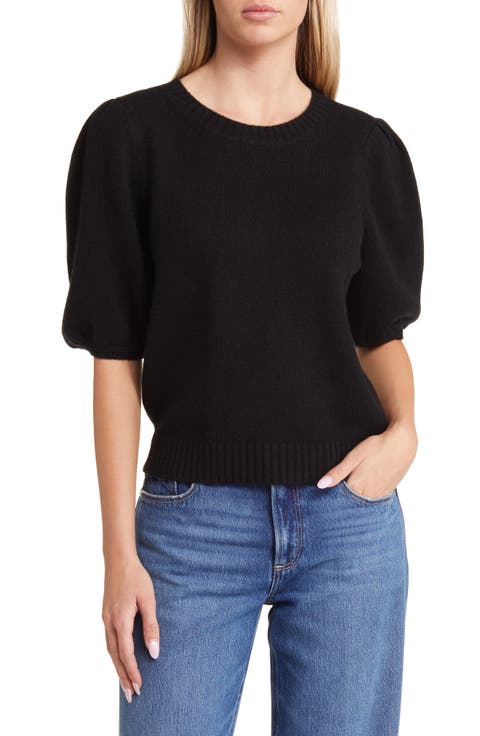 Lucerne Puff Sleeve Recycled Cashmere Blend Sweater