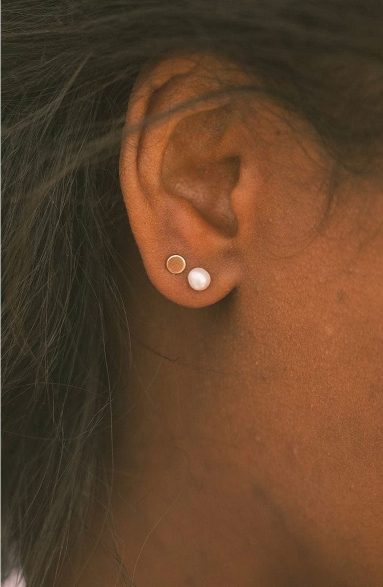 MADE BY MARY Pearl Stud Earrings, Alternate, color, 