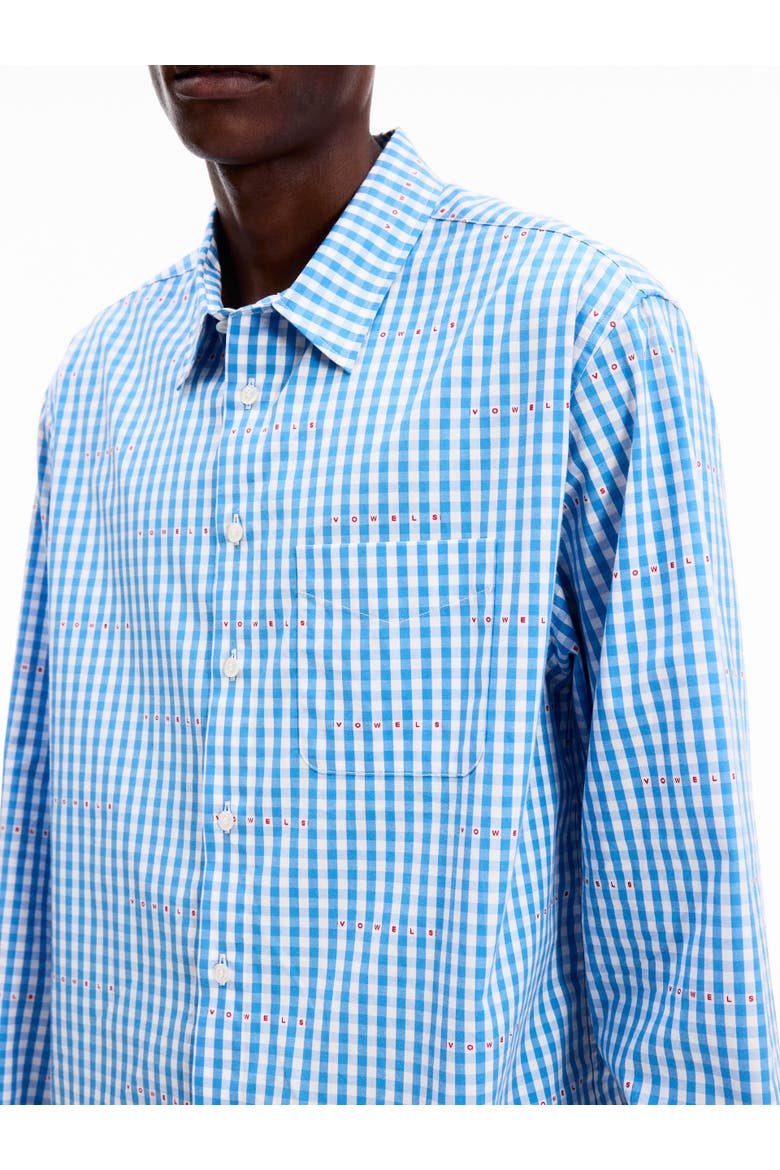 Micro Plaid Shirt, Alternate, color, Blue