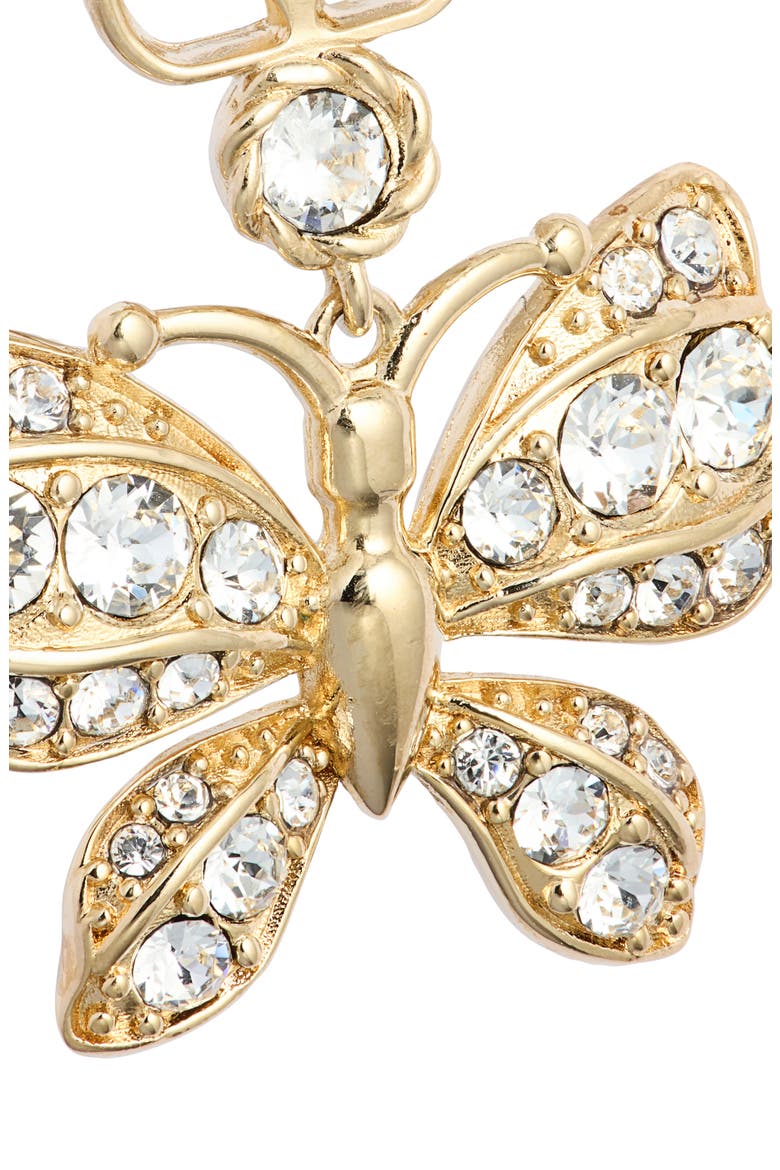 VLogo Butterfly Stud Earrings, Alternate, color, PLATINUM