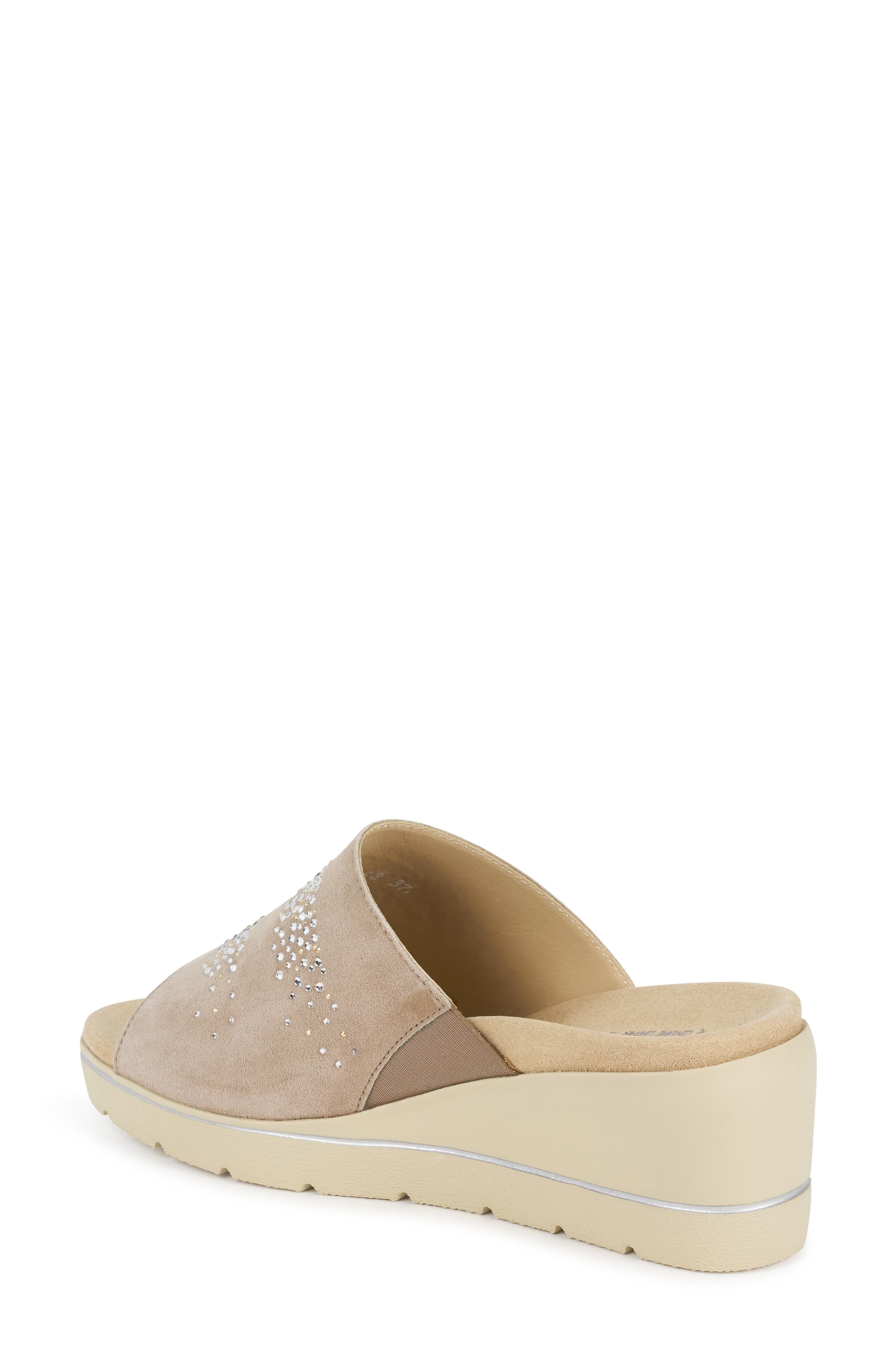 Mephisto Enzia Sparkle Wedge Slide Sandal, Alternate, color, 