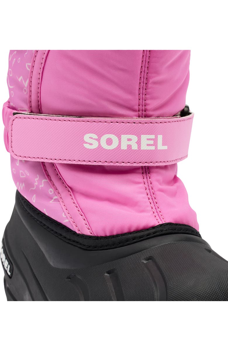 SOREL Kids' Flurry Water Resistant Snow Boot, Alternate, color, Orchid/ Black