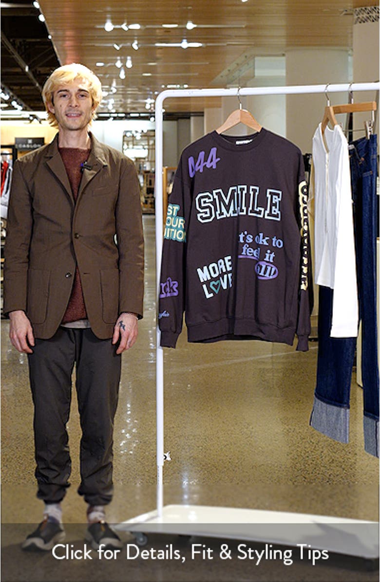 Affirmations French Terry Graphic Sweatshirt, sales video thumbnail