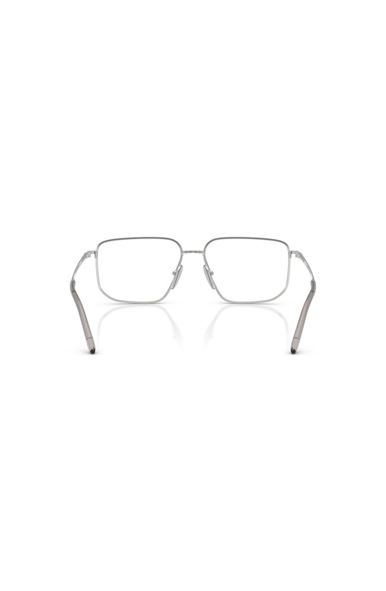 Prada 55mm Rectangle optical glasses, Alternate, color, Silver