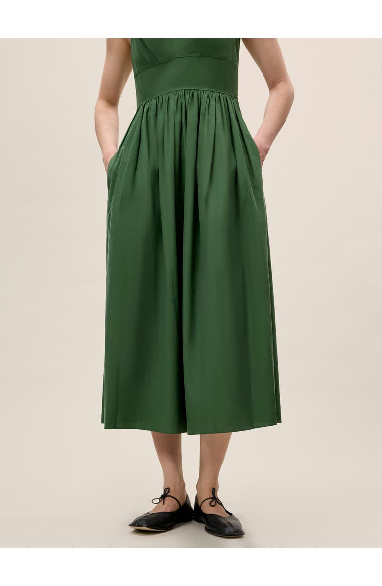 Rebecca Taylor Sleeveless Midi Dress, Alternate, color, Emerald