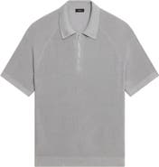 Theory Tactile Cotton Quarter Zip Polo