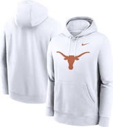 Nike Men's Nike White Texas Longhorns Primetime Evergreen Club Fleece Pullover Hoodie