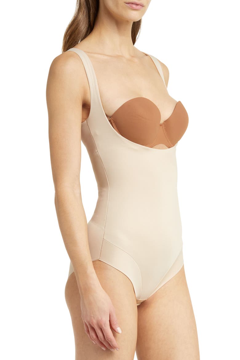 Back Magic® Torsette Bodysuit, Alternate, color, WARM BEIGE